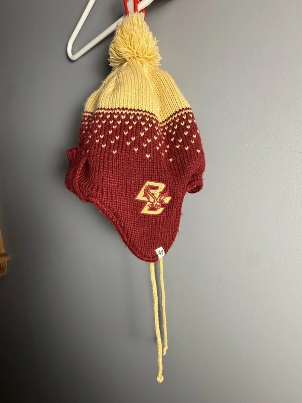 Forty Seven Brand Boston College Eagles Sherpa Fleece Pom Pom Winter Beanie